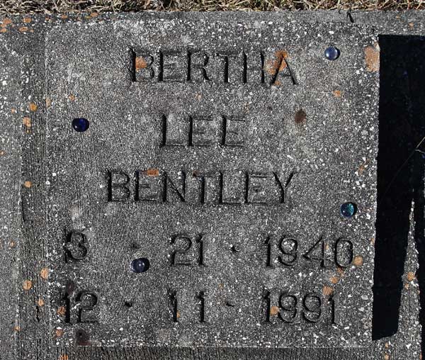 Bertha Lee Bentley Gravestone Photo