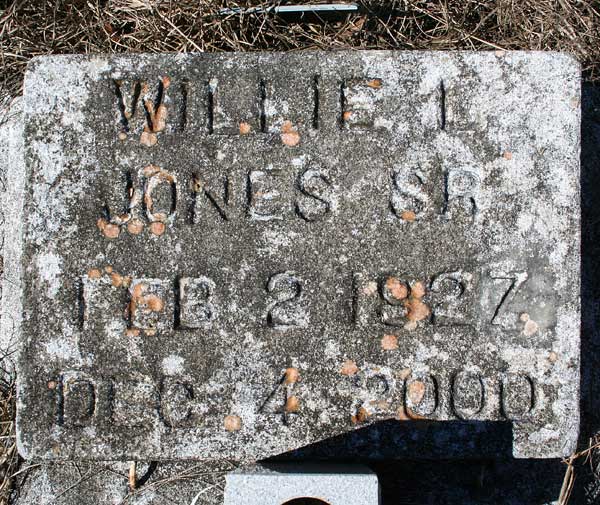 Willie L. Jones Gravestone Photo