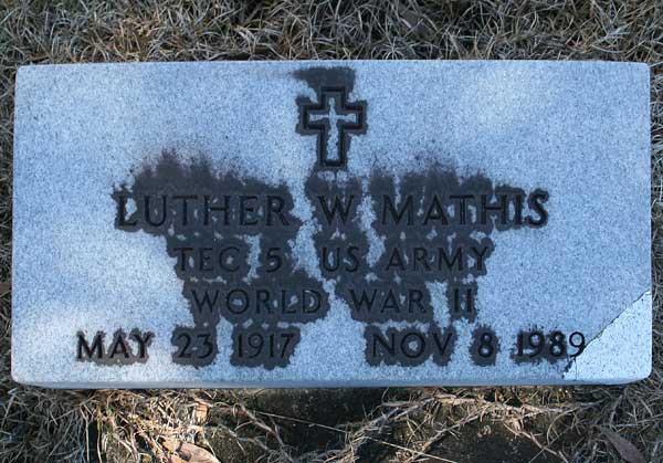 Luther W. Mathis Gravestone Photo