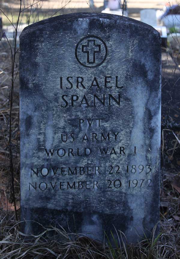 Israel Spann Gravestone Photo