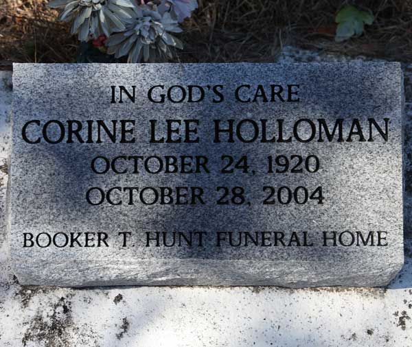 Corine Lee Holloman Gravestone Photo