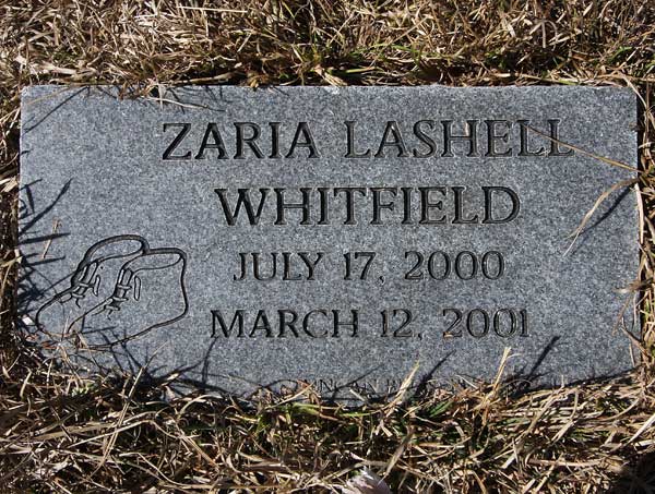 Zaria Lashell Whitfield Gravestone Photo
