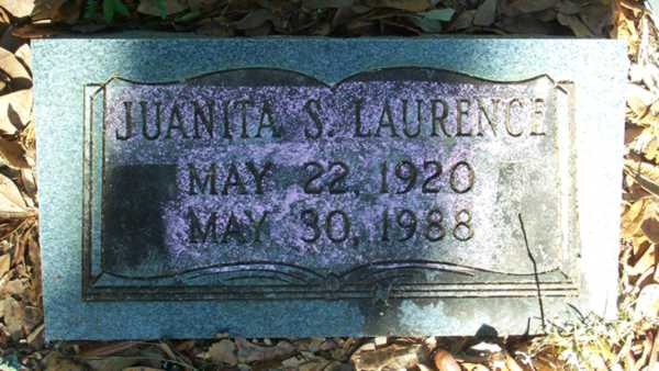 Juanita S. Laurence Gravestone Photo