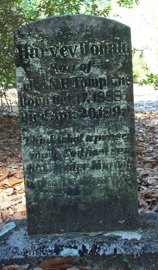 Harvey Donald Tompkins Gravestone Photo