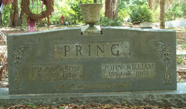 Ida Jackson & John William Pring Gravestone Photo