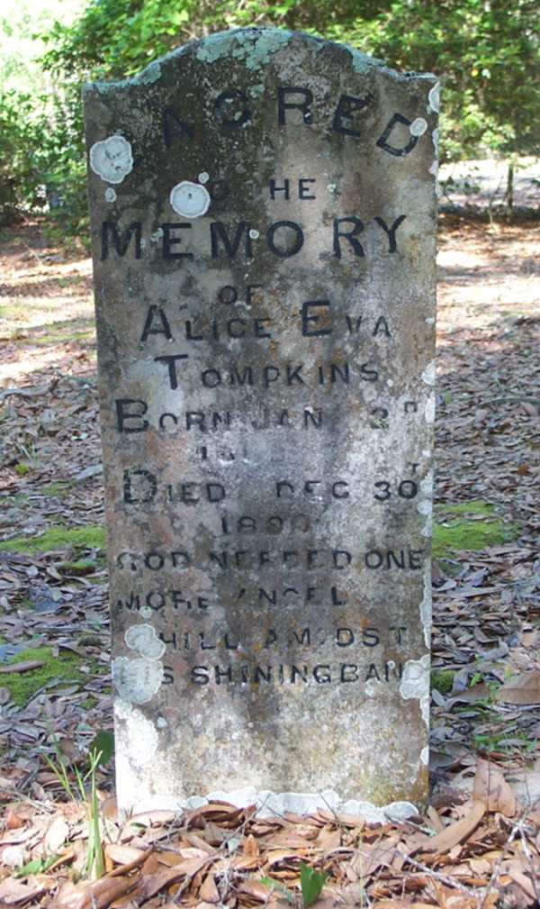Alice Eva Tompkins Gravestone Photo