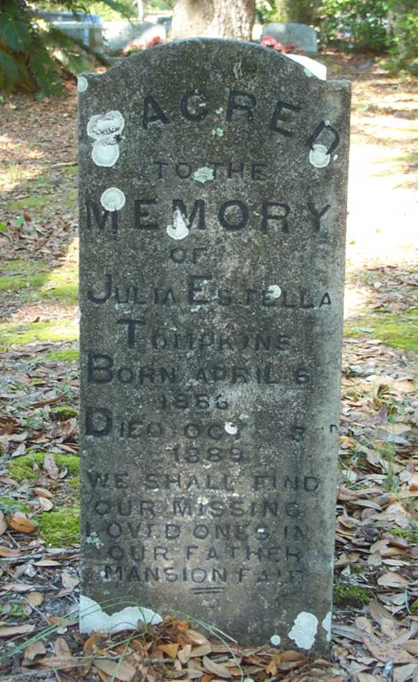 Julia Estella Tompkins Gravestone Photo