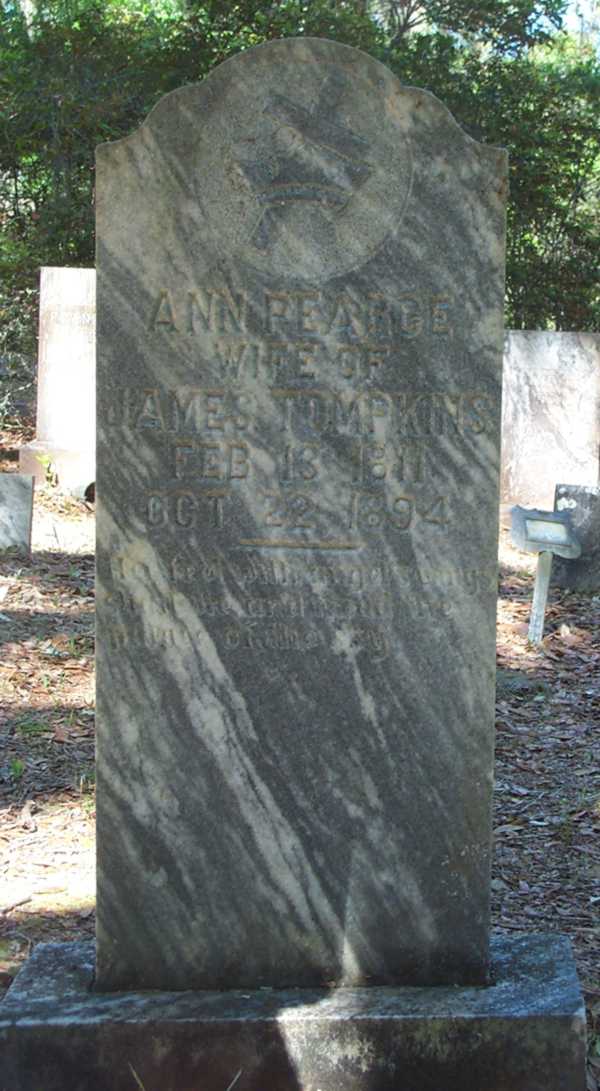 Ann Pearce Tompkins Gravestone Photo