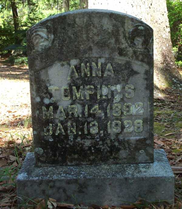Anna Tompkins Gravestone Photo