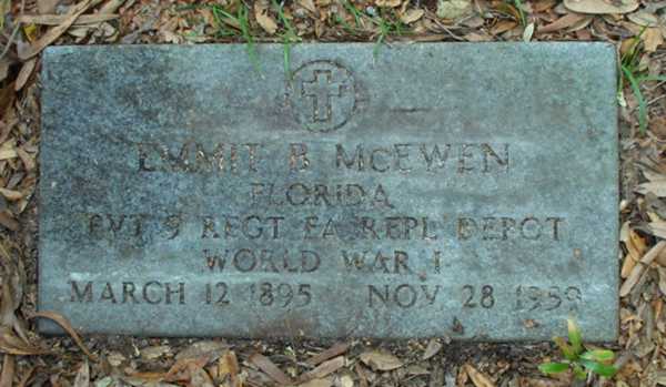 Emmit B. McEwen Gravestone Photo