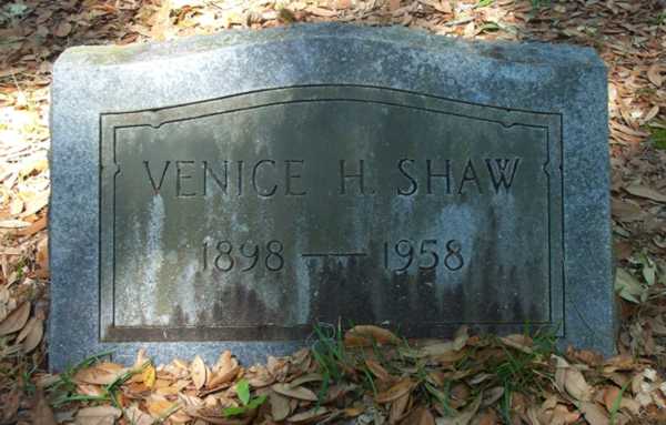 Venice H. Shaw Gravestone Photo