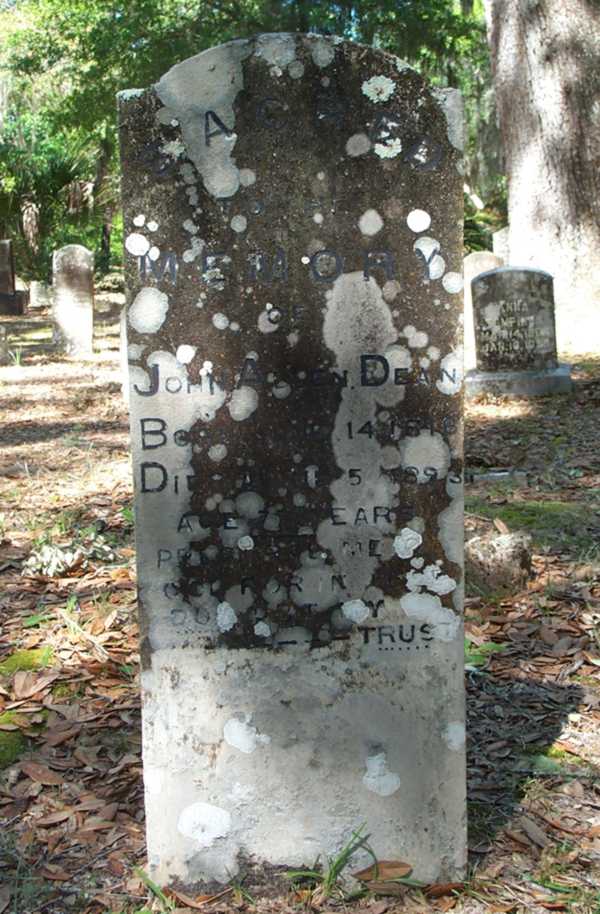 John Allen Dean Gravestone Photo