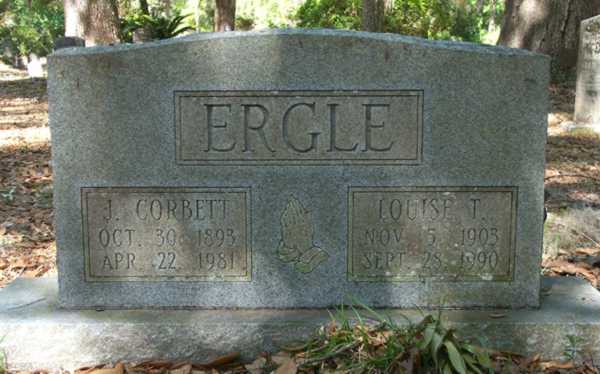 J. Corbett & Louise T. Ergle Gravestone Photo
