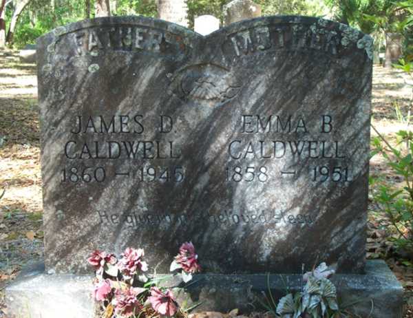 James D. & Emma B. Caldwell Gravestone Photo
