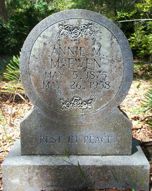 Annie M. McEwen Gravestone Photo