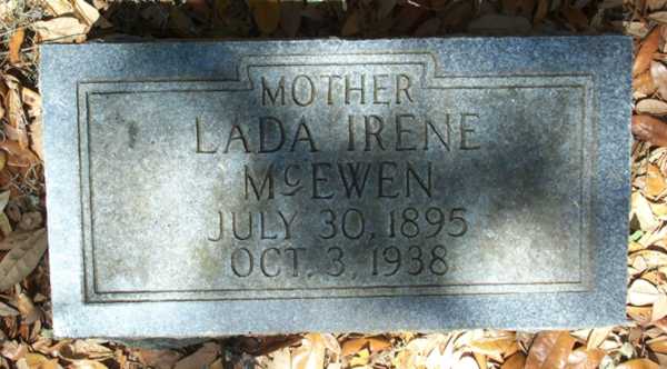 Lada Irene McEwen Gravestone Photo