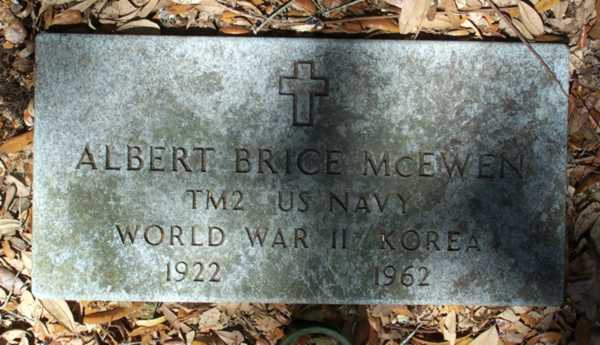 Albert Brice McEwen Gravestone Photo