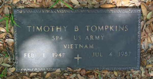 Timothy B. Tompkins Gravestone Photo