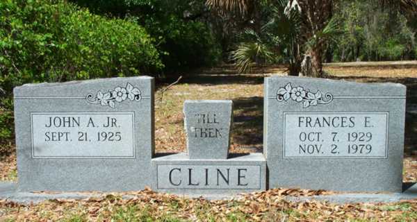 John A. Jr & Frances E. Cline Gravestone Photo