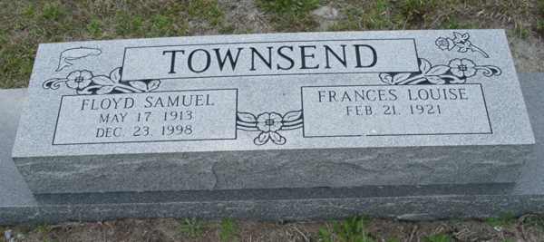 Floyd Samuel & Frances Louse Townsend Gravestone Photo