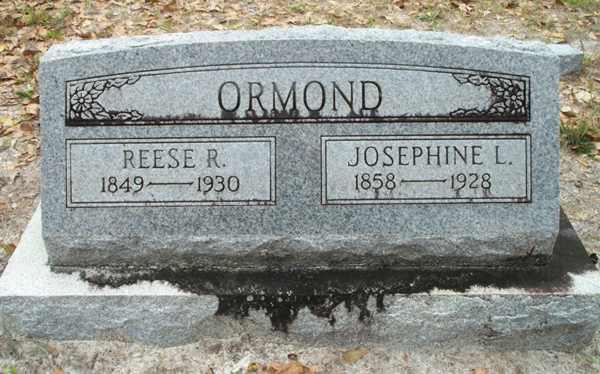 Reese R & Josephine L. Ormond Gravestone Photo