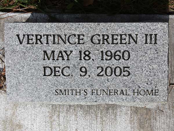 Vertince Green Gravestone Photo
