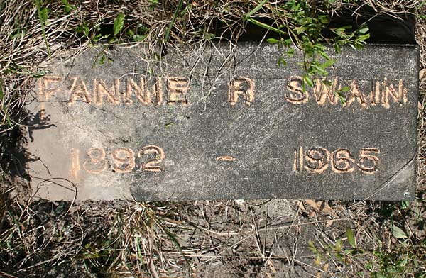 Fannie R. Swain Gravestone Photo