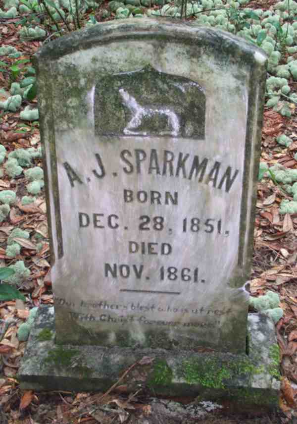 A.J. Sparkman Gravestone Photo