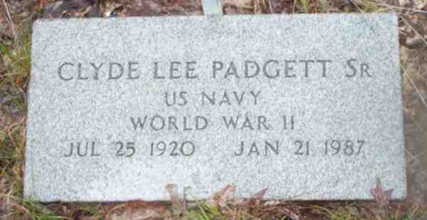 Clyde Lee Padgett Gravestone Photo