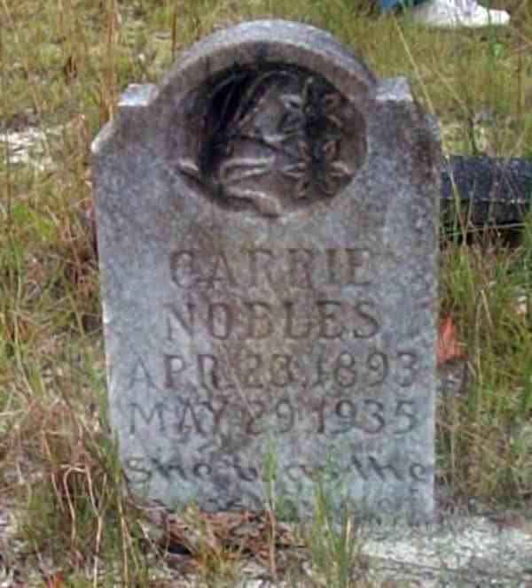 Carrie Nobles Gravestone Photo