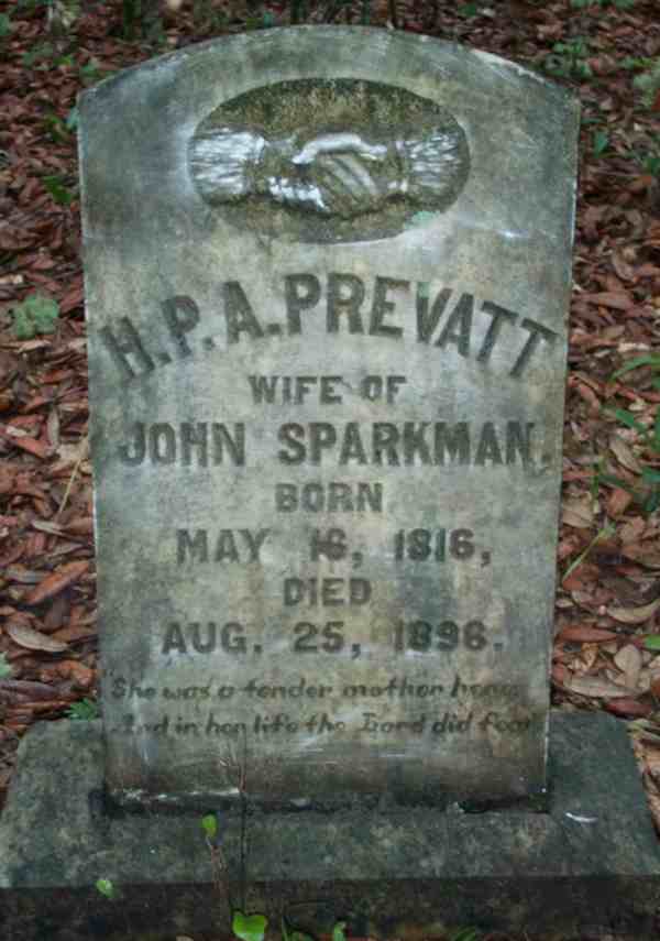H.P.A. Prevatt Sparkman Gravestone Photo