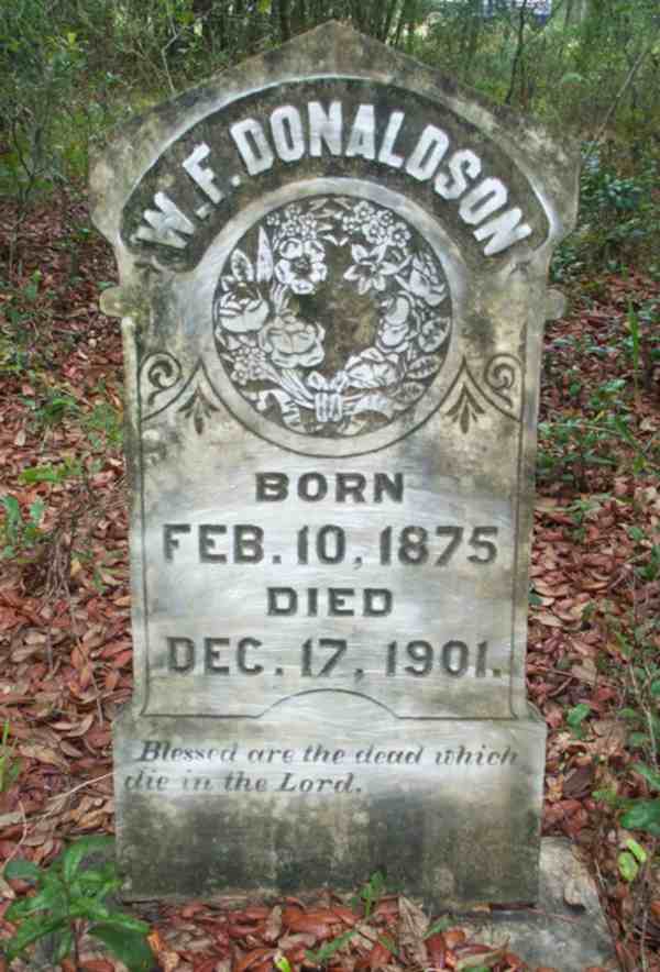 W.F. Donaldson Gravestone Photo