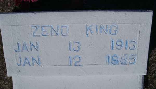 Zeno King Gravestone Photo