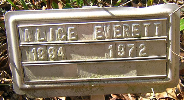 Alice Everett Gravestone Photo
