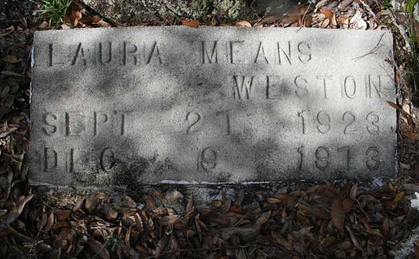 Laura Means Weston Gravestone Photo