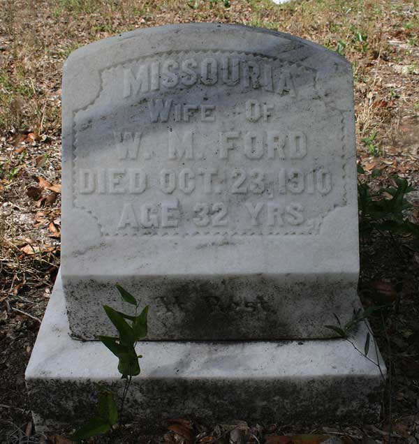 Missouria Ford Gravestone Photo
