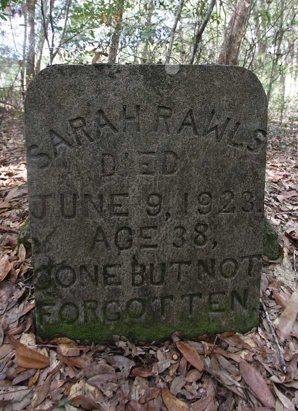 Sarah Rawls Gravestone Photo