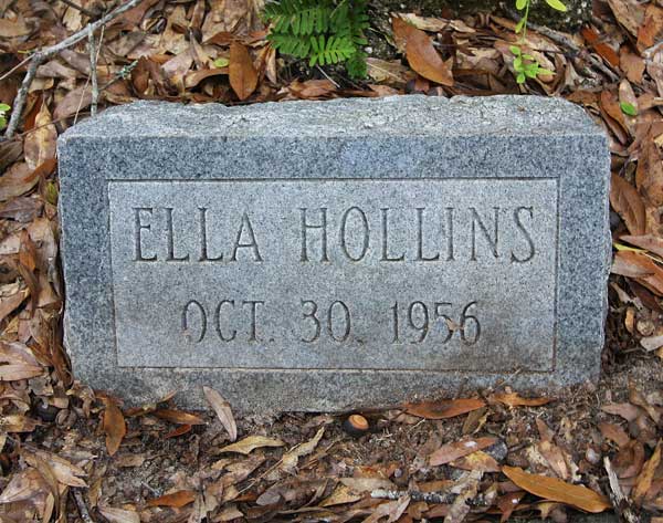 Ella Hollins Gravestone Photo