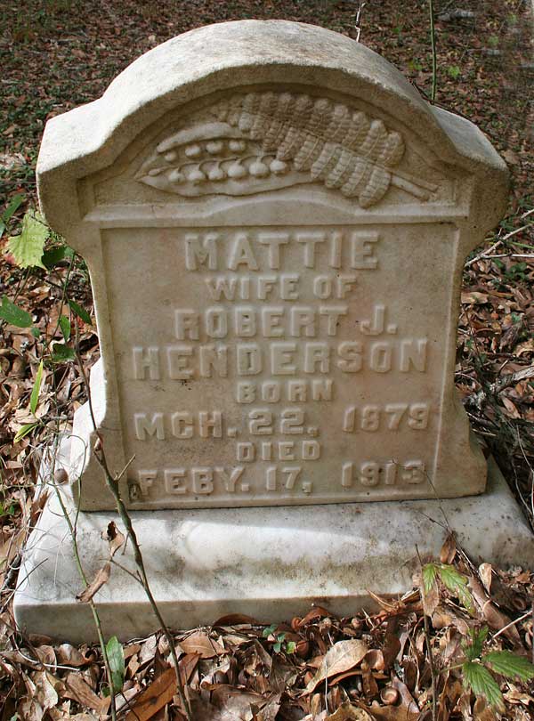 Mattie Henderson Gravestone Photo