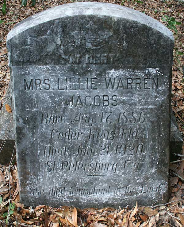 Mrs. Lillie Warren Jacobs Gravestone Photo