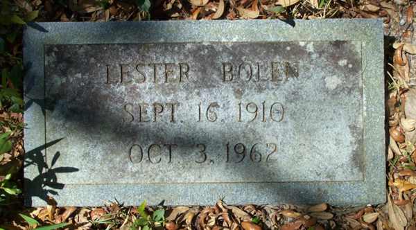 Lester Bolen Gravestone Photo