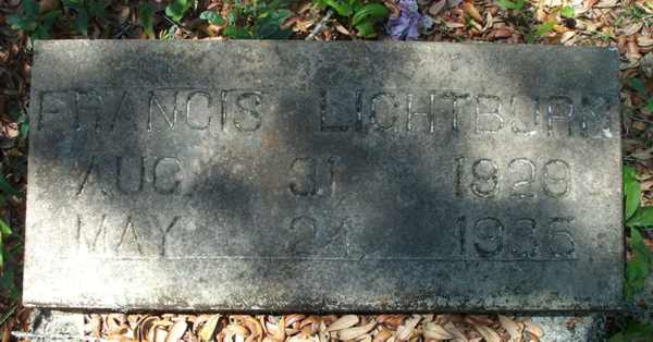 Francis Lightburn Gravestone Photo