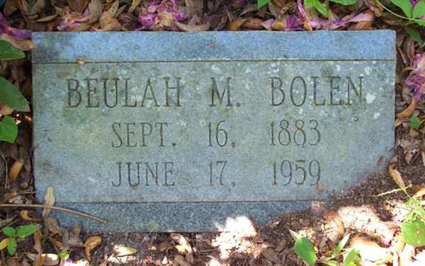Beulah M. Bolen Gravestone Photo