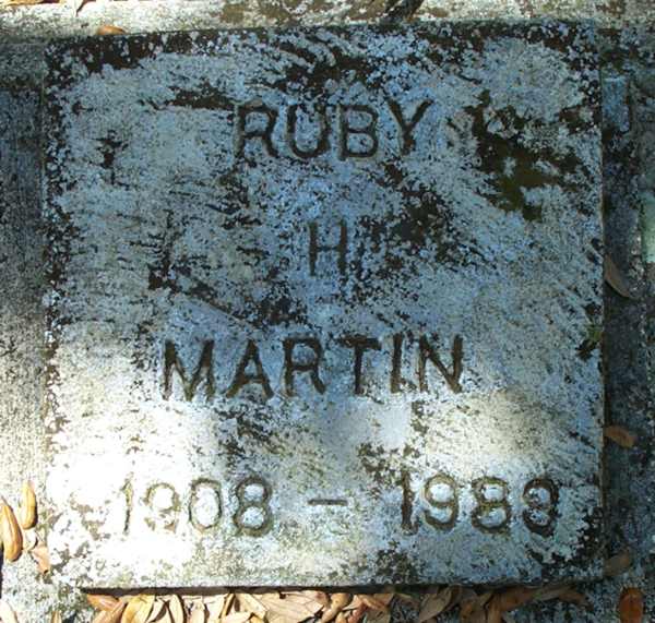 Ruby H. Martin Gravestone Photo