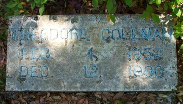 Theodore Coleman Gravestone Photo