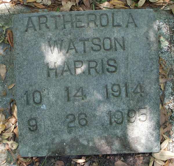 Artherola Watson Harris Gravestone Photo