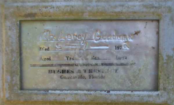 Leroy Goodman Gravestone Photo