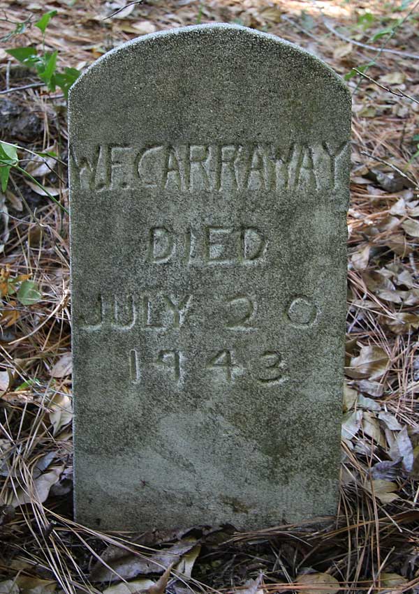 W.F. Carraway Gravestone Photo
