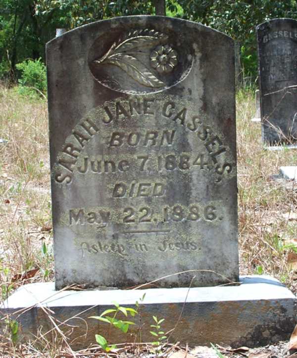 Sarah Jane Cassels Gravestone Photo