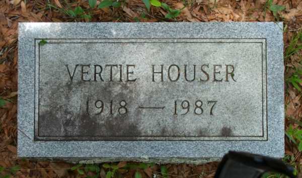 Vertie Houser Gravestone Photo